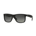 Ray-Ban JUSTIN RB4165F Sunglasses 622/T3-55 - Black Rubber Frame Polar Grey Gradient Lenses