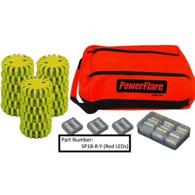 Powerflare 18-Pack PowerFlare Soft Pack Red/Blue LEDs Olive Drab Green Shell SP18-RB-OD