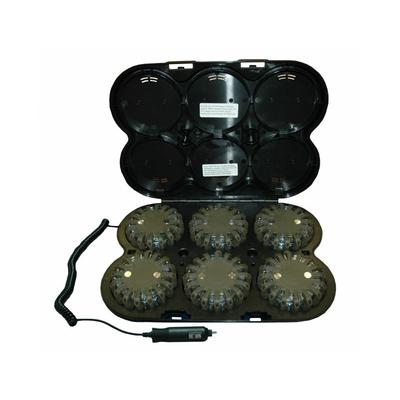 Powerflare Rechargeable PF-200R Safety Light Kit Pack of 6 Units w/ CR123 Battery Green LED Olive Drab Shell PF6P-210R-G-OD