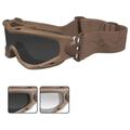 Wiley X Spear Goggle - 2 Lens - Smoke GreyClear Lens / Tan Frame SP29T