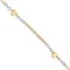 6.8mm 14ct Two tone Gold Polished Infinity and Love Heart Bracelet Jewelry Gifts for Women - 18 Centimeters