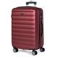 ITACA - Rigid Suitcase Medium Size - ABS Medium Suitcase 65cm Hard Shell Suitcase - Lightweight 20kg Suitcase with Combination Lock - Lightweight and Resistant Travel Medium Size Suitcase 71, Burgundy