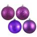 Vickerman 196168 - 2.75" Plum 4 Assorted Finish Ball Christmas Tree Ornaments (set of 20) (N590726)