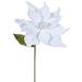 Vickerman 412763 - 22" White Poinsettia, 12" Flower, 6/Bag (QG162701) Home Office Flowers