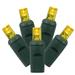 Vickerman 449349 - 70 Light 35' Green Wire Yellow Wide Angle LED Lights with 6" Spacing (X6G2707CSA)