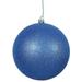 Vickerman 444078 - 4" Blue Glitter Ball Christmas Tree Ornament (6 pack) (N591002DG)