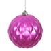 Vickerman 472941 - 4" Fuchsia Matte Round Pine Cone Christmas Tree Ornament (6 pack) (N173270D)