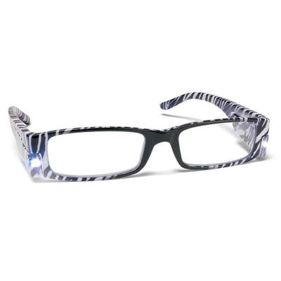 PS Designs 02152 - Zebra - 2.50 Bright Eye Readers (PRG9-2.50) 2.5 Magnification LED Reading Glasses