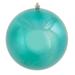 Vickerman 446164 - 8" Teal Shiny Finish Ball Christmas Tree Ornament (N592042DSV)