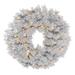 Vickerman 506783 - 36" Flk Alaskan Wreath Dura-Lit LED100WW (A806334LED) Flocked Christmas Wreath
