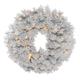 Vickerman 506783 - 36" Flk Alaskan Wreath Dura-Lit LED100WW (A806334LED) Flocked Christmas Wreath