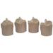 Gerson 43832 - 1.7" Bisque Wavy Edge Drip Battery Operated LED Votive Candle (4 pack)