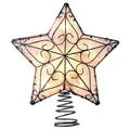 Kurt S. Adler 30205 - 10 Light 12" Capiz Star Christmas Tree Topper