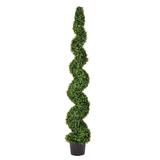 Vickerman 459799 - 6Ft Boxwood Spiral On Pot (UV) (TP170472) Home Office Topiaries