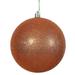 Vickerman 445990 - 8" Burnished Orange Glitter Ball Christmas Tree Ornament (N592018DG)