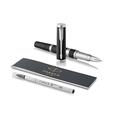 Parker Ingenuity 5th Technology Pen, Medium Point with Black Ink Refill 1931469 - Large Black Rubber and Metal with Chrome Trim