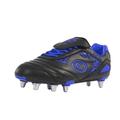Optimum Men's Razor 8 Studs Rugby Boots | Sturdy Material, Lace-Up - Lightweight | Flexible and Comfortable Fit Mesh Lining | Blue | Size 12 UK