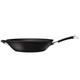 Circulon 87381 Symmetry Hard Anodized Nonstick Stir Fry/Wok Pan with Helper Handle, Stainless Steel, Black