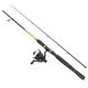 FLADEN XTRA FLEXX - (2.4m/8ft) 2 Piece Basalt Extra Heavy Lift - Spinning Rod (cw 10-40g) - With Pink or Green CHARTER II Size 40 Pre-Spooled Spinning Reel For Fresh or Sea Use (Green) [12K-49240]