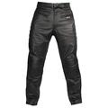 Skintan CE Armoured Mens Leather Motorcycle Trousers Available in 29", 31" & 33" Inside Leg Lengths (X-Short L27 W42) Black