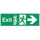 Viking Schilder SG690-L62–3D englisches Schild „Exit“ mit Pfeil nach rechts, 3 mm doppelseitig hart-PVC, 200 x 600 mm (H x B)