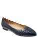 Trotters Estee Woven - Womens 7.5 Navy Slip On Medium