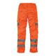 Workwear World WW118 Water Repellent Finish Hi Vis Visibility Polycotton Cargo Combat Workwear Trouser with Concealed Knee Pad Pockets (40 Tall, Orange)