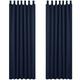 Deconovo Solid Thermal Insulated Blackout Curtains Tab Back Curtains for Boys Bedroom 140x245cm Navy Blue ONE Pair