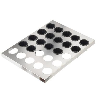 Matfer Bourgeat 347416 11 3/4" x 15 3/4" Exoglass Cannele Set with 25 Removable 1 3/4" Molds