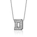 Women's Alex Woo Dartmouth Big Green Little Collegiate 14K White Gold & Diamond Necklace