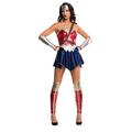 Rubie's 820953L Official DC Comics Warner Bros Dawn of Justice Wonder Woman Fancy Dress Costume, Red/Blue/Gold, Large