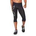 2XU Men's Core Compression 3/4 Tights, Black/Silver, M