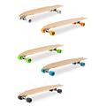 Two Bare Feet 'The Deacon' 40in Cruiser Bamboo Series Premium Longboard Skateboard (Orange wheels)