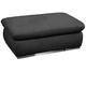 Cavadore Hocker Alkatraz / Polsterhocker passend zum Ecksofa oder zur Wohnlandschaft Alkatraz / Modernes Design / 101 x 43 x 68 / Schwarz