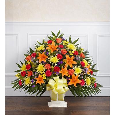 1-800-Flowers Everyday Gift Delivery Heartfelt Tribute Floor Basket - Bright Large | Happiness Delivered To Their Door