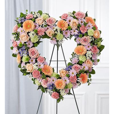 1-800-Flowers Flower Delivery Always Remember Floral Heart Tribute - Pastel | Happiness Delivered To Their Door