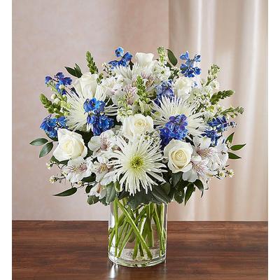 1-800-Flowers Everyday Gift Delivery Sincerest Sorrow Blue & White Small | Happiness Delivered To Their Door