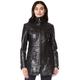 Smart Range Ladies 1310 Mistress Black Gothic Style Fitted Real Lambskin Leather Jacket Coat (8)