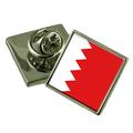 Bahrain Flag Lapel Pin Badge Solid Silver 925