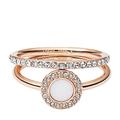 Fossil Ring for Women , Rose Gold Stainless Steel Ring, JF02666791