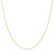 14ct Yellow Gold Curb Chain Necklace 1.4mm Lobster Claw Closure Jewelry Gifts for Women - 61 Centimeters