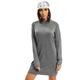 Urban Classics Damen Ladies Oversized Turtleneck Dress Kleid, Grau (Grey 111), Small