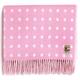 Irish Foxford Woolen Mills Pink Spot Baby Blanket 29.6" x 39.4"