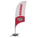 Wisconsin Badgers 7.5' Two-Tone Razor Feather Stake Flag with Base