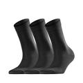 FALKE Women Cotton Touch 3-Pack Socks - Cotton Blend, Black (Black 3009), UK 2.5-5 (Manufacturer size: 35-38), Pack of 3