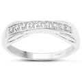 The Diamond Ring Collection: 9ct White Gold Channel Set Diamond Eternity Ring (size P)