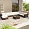 vidaXL 8 Piece Garden Lounge Set with Cushions Poly Rattan Brown