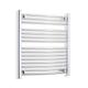 companyblue 700mm Wide Curved Chrome Heated Towel Rail Radiator Ladder for Stylish Bathroom (700 x 800 mm)