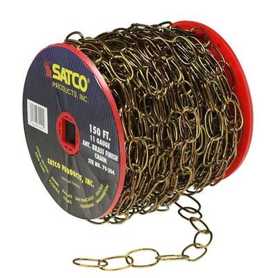 Satco 79204 - 150' Antique Brass Fixture Chain Reel (79-204)