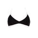 Seafolly Women's Block Party Adjustable Sweetheart Bralette Bikini Top Swimsuit, Black, 6 US